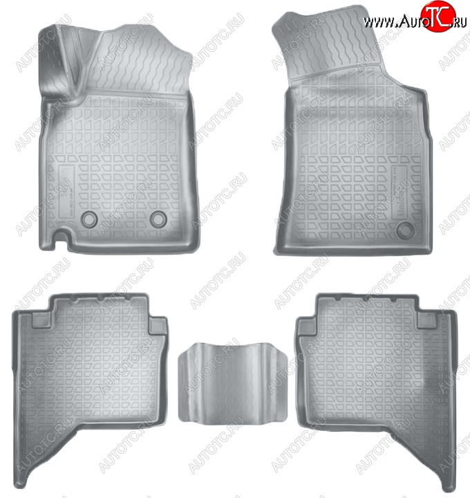 2 859 р. Коврики салонные Noplast (3D)  JAC T6 (2018-2024) пикап (Серые)  с доставкой в г. Керчь