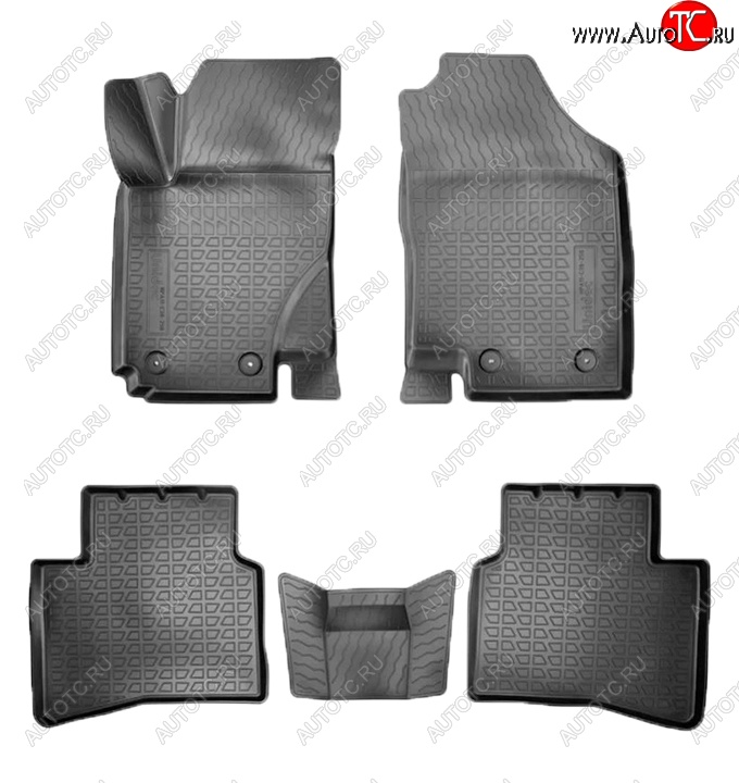 2 599 р. Коврики салонные Noplast (3D)  JAC S3 (2014-2025) дорестайлинг, рестайлинг (Черные)  с доставкой в г. Керчь