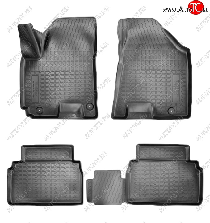 2 599 р. Коврики салонные Noplast (3D) JAC S5 дорестайлинг (2013-2019) (Черные)  с доставкой в г. Керчь