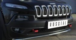 15 999 р. Одинарная защита переднего бампера (Trailhawk 63 мм) SLITKOFF  Jeep Cherokee  KL (2014-2017) дорестайлинг  с доставкой в г. Керчь. Увеличить фотографию 3