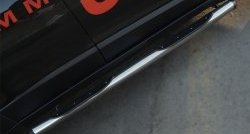 83 999 р. Защита порогов с пластиковыми вставками для ног (Trailhawk, нержавейка 76 мм) Russtal Jeep Cherokee KL дорестайлинг (2014-2017) (Защита порогов с со скосами на торцах (вариант 1))  с доставкой в г. Керчь. Увеличить фотографию 5