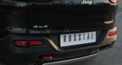 11 549 р. Защита заднего бампера (Trailhawk, Ø75x42 мм, нержавейка) Russtal Jeep Cherokee KL дорестайлинг (2014-2017)  с доставкой в г. Керчь. Увеличить фотографию 3