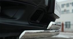 16 599 р. Защита переднего бампера (2 трубыØ75х42 мм, нержавейка) Russtal Jeep Cherokee KL дорестайлинг (2014-2017)  с доставкой в г. Керчь. Увеличить фотографию 2