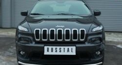 14 549 р. Одинарная защита переднего бампера из трубы диаметром 42 мм SLITKOFF Jeep Cherokee KL дорестайлинг (2014-2017)  с доставкой в г. Керчь. Увеличить фотографию 2