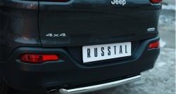 14 999 р. Одинарная защита заднего бампера из трубы диаметром 63 мм SLITKOFF  Jeep Cherokee  KL (2014-2017) дорестайлинг  с доставкой в г. Керчь. Увеличить фотографию 2