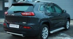 14 999 р. Одинарная защита заднего бампера из трубы диаметром 63 мм SLITKOFF  Jeep Cherokee  KL (2014-2017) дорестайлинг  с доставкой в г. Керчь. Увеличить фотографию 3