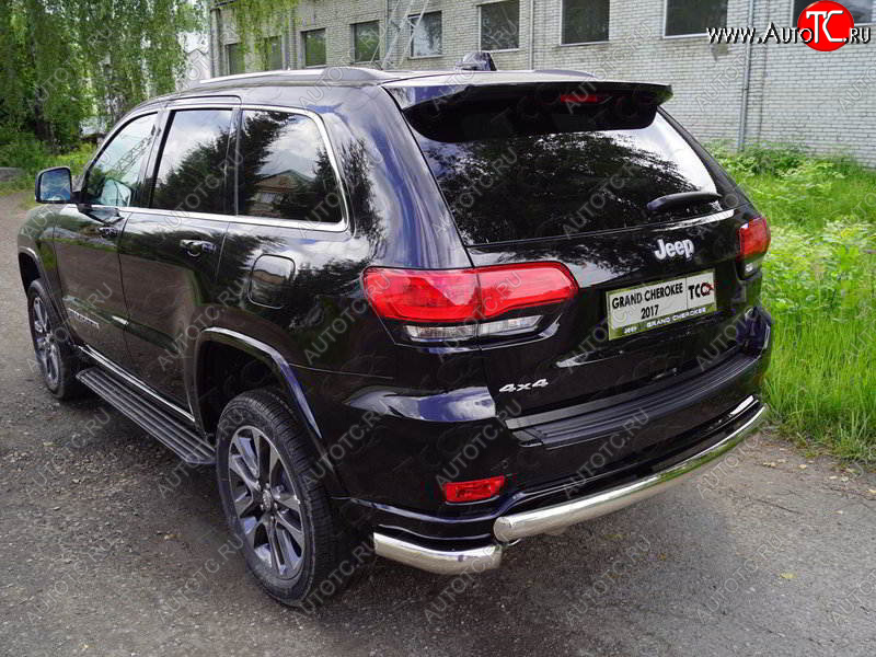 23 899 р. Защита заднего бампера(овальная длинная) ТСС (нержавейка d 75х42)мм  Jeep Grand Cherokee  WK2 (2017-2022) 2-ой рестайлинг  с доставкой в г. Керчь