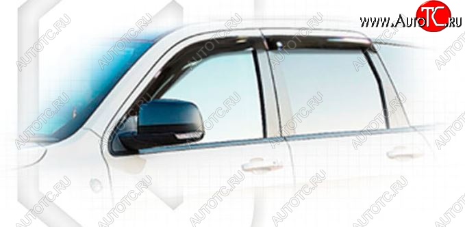 1 999 р. Дефлектора окон CA-Plastic Jeep Grand Cherokee WK2 дорестайлинг (2010-2013) (Classic полупрозрачный, Без хром.молдинга)  с доставкой в г. Керчь