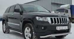 15 249 р. Защита переднего бампера (Ø63 мм волна, нержавейка) SLITKOFF  Jeep Grand Cherokee  WK2 (2010-2013) дорестайлинг  с доставкой в г. Керчь. Увеличить фотографию 3