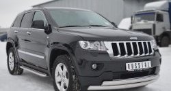 16 849 р. Защита переднего бампера (2 трубыØ75х42 мм, нержавейка) Russtal Jeep Grand Cherokee WK2 дорестайлинг (2010-2013)  с доставкой в г. Керчь. Увеличить фотографию 4