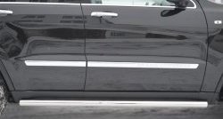 70 999 р. Защита порогов из круглой трубы диаметром 63 мм Russtal Jeep Grand Cherokee WK2 дорестайлинг (2010-2013) (Защита порогов с со скосами на торцах (вариант 1))  с доставкой в г. Керчь. Увеличить фотографию 5