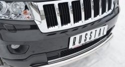 16 899 р. Одинарная защита переднего бампера диаметром 76 мм SLITKOFF  Jeep Grand Cherokee  WK2 (2010-2013) дорестайлинг  с доставкой в г. Керчь. Увеличить фотографию 2
