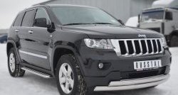 24 649 р. Широкая защита порогов SLITKOFF  Jeep Grand Cherokee  WK2 (2010-2013) дорестайлинг  с доставкой в г. Керчь. Увеличить фотографию 4