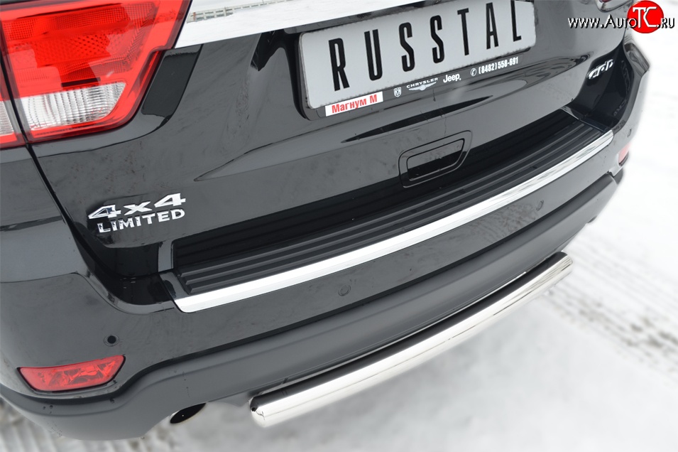 12 549 р. Одинарная защита заднего бампера из трубы диаметром 63 мм SLITKOFF  Jeep Grand Cherokee  WK2 (2010-2013) дорестайлинг  с доставкой в г. Керчь