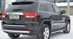 6 699 р. Одинарная защита заднего бампера из трубы диаметром 76 мм SLITKOFF  Jeep Grand Cherokee  WK2 (2010-2013) дорестайлинг  с доставкой в г. Керчь. Увеличить фотографию 3