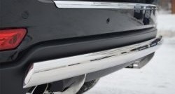 11 599 р. Защита заднего бампера (Ø75x42 мм, нержавейка) Russtal Jeep Grand Cherokee WK2 дорестайлинг (2010-2013)  с доставкой в г. Керчь. Увеличить фотографию 2