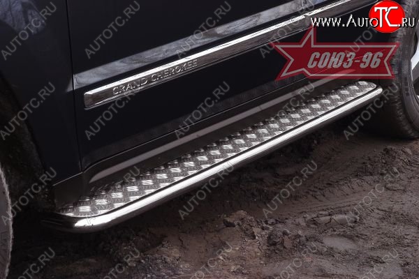 15 434 р. Защита переднего бампера одинарная Souz-96 (d60). Jeep Grand Cherokee WK (2004-2010)  с доставкой в г. Керчь
