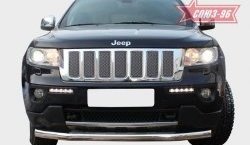 16 739 р. Защита переднего бампера одинарная Souz-96 (d76) Jeep Grand Cherokee WK2 дорестайлинг (2010-2013)  с доставкой в г. Керчь. Увеличить фотографию 2