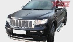 16 739 р. Защита переднего бампера одинарная Souz-96 (d76) Jeep Grand Cherokee WK2 дорестайлинг (2010-2013)  с доставкой в г. Керчь. Увеличить фотографию 3