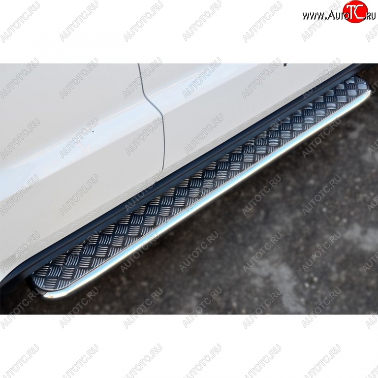 22 999 р. Широкая защита порогов с трубой диаметром 42 мм SLITKOFF v2  Jeep Grand Cherokee  WK2 (2010-2013) дорестайлинг  с доставкой в г. Керчь