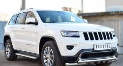 24 649 р. Широкая защита порогов SLITKOFF  Jeep Grand Cherokee  WK2 (2010-2013) дорестайлинг  с доставкой в г. Керчь. Увеличить фотографию 4