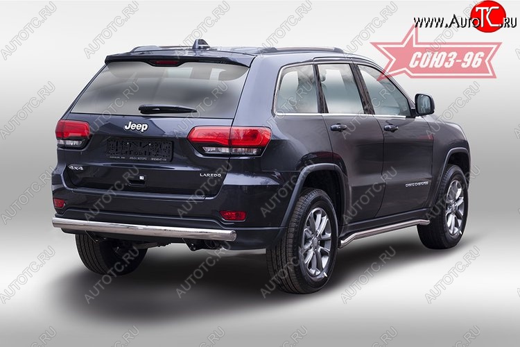 13 679 р. Защита заднего бампера Souz-96 рестайлинг (овал 75х42) Jeep Grand Cherokee WK2 дорестайлинг (2010-2013)  с доставкой в г. Керчь