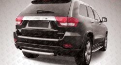 Защита заднего бампера из короткой трубы диаметром 76 мм Slitkoff Jeep Grand Cherokee  WK2 (2010-2013) дорестайлинг