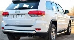 14 599 р. Одинарная защита заднего бампера из трубы диаметром 76 мм SLITKOFF  Jeep Grand Cherokee  WK2 (2010-2013) дорестайлинг  с доставкой в г. Керчь. Увеличить фотографию 4