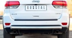 Одинарная защита заднего бампера из трубы диаметром 76 мм SLITKOFF Jeep Grand Cherokee  WK2 (2010-2013) дорестайлинг