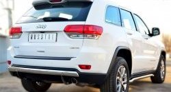 15 999 р. Защита заднего бампера (Ø75x42 мм, нержавейка) SLITKOFF  Jeep Grand Cherokee  WK2 (2013-2018) 1-ый рестайлинг  с доставкой в г. Керчь. Увеличить фотографию 3