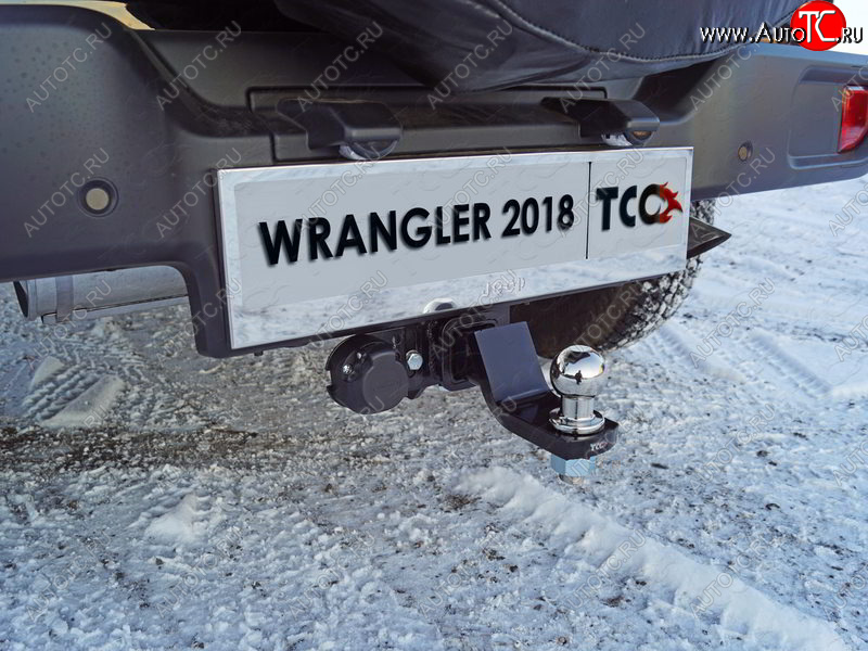12 849 р. Фаркоп (тягово-сцепное устройство) TCC (2.0T)  Jeep Wrangler  JL (2018-2024) 3 дв. дорестайлинг (Оцинкованный, шар E - оцинкованный)  с доставкой в г. Керчь