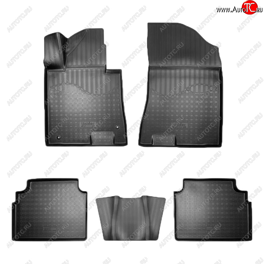 2 569 р. Коврики салона Norplast  KIA K5  DL (2019-2022) (Цвет: черный)  с доставкой в г. Керчь