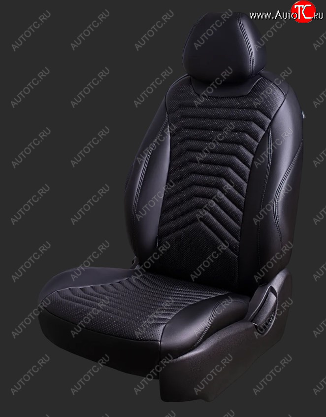 18 749 р. Чехлы для сидений Lord Autofashion Байрон ПРЕЗИДЕНТ (экокожа, спинка 40/60, подлокотник, отд. бок, 2 П- и 1 Г-образных подголовника)  KIA K5  DL (2019-2022) (Черный, вставка черная, строчка черная)  с доставкой в г. Керчь