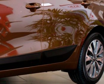Молдинг двери RA (задний левый) KIA Ceed  2 JD (2012-2018) дорестайлинг, хэтчбэк, рестайлинг, хэтчбэк (Поверхность шагрень)