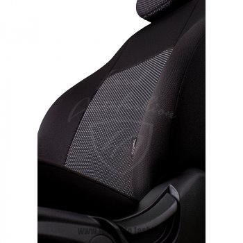 Чехлы для сидений Lord Autofashion Дублин (жаккард, спинка и сиденье 60/40+подлокотник, 3 Г-образных подголовника) KIA Ceed  2 JD (2012-2018) дорестайлинг универсал, дорестайлинг, хэтчбэк, рестайлинг универсал, рестайлинг, хэтчбэк (Черный, вставка Ёж Белый)