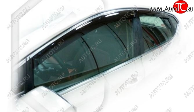 1 899 р. Дефлектора окон CA-Plastiс KIA Ceed 2 JD рестайлинг, хэтчбэк (2015-2018) (Classic полупрозрачный, Без хром молдингов)  с доставкой в г. Керчь