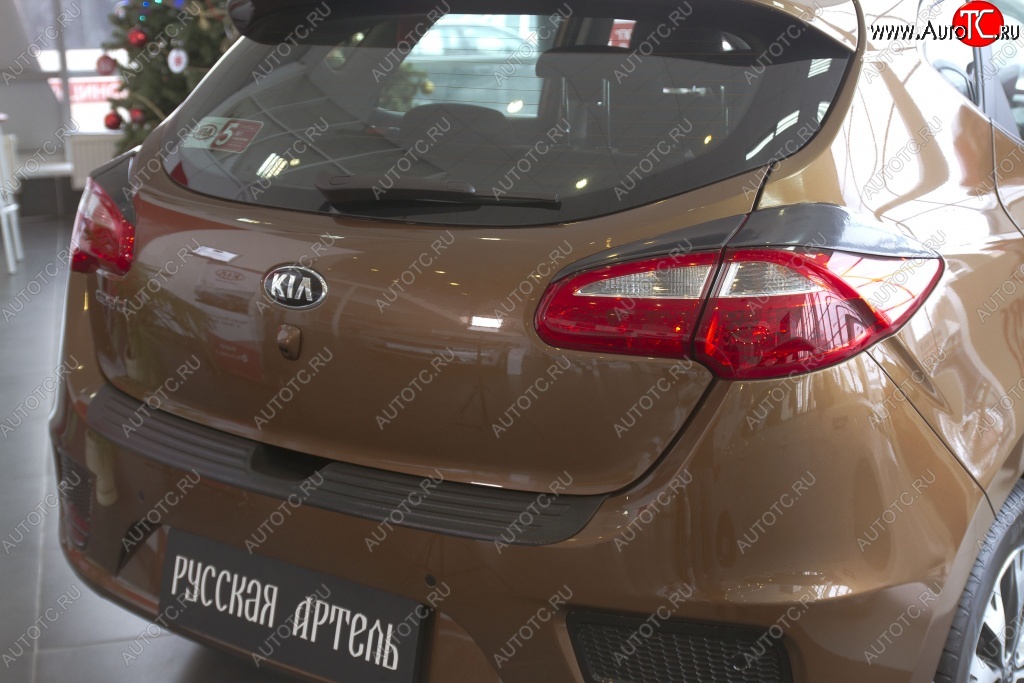 1 589 р. Реснички на фонари RA KIA Ceed 2 JD рестайлинг, хэтчбэк (2015-2018) (Поверхность глянец (под окраску), Неокрашенные)  с доставкой в г. Керчь