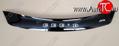 999 р. Дефлектор капота (рестайлинг) Russtal (короткий) KIA Ceed 1 ED дорестайлинг, хэтчбэк 5 дв. (2006-2010)  с доставкой в г. Керчь