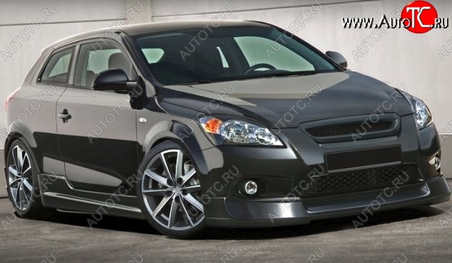 1 649 р. Реснички на фары CT v1 KIA Ceed 1 ED дорестайлинг, хэтчбэк 5 дв. (2006-2010) (Неокрашенные)  с доставкой в г. Керчь