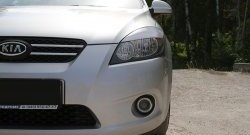 919 р. Реснички на фары RA KIA Ceed 1 ED дорестайлинг, хэтчбэк 5 дв. (2006-2010) (Поверхность глянец (под окраску), Неокрашенные)  с доставкой в г. Керчь. Увеличить фотографию 3