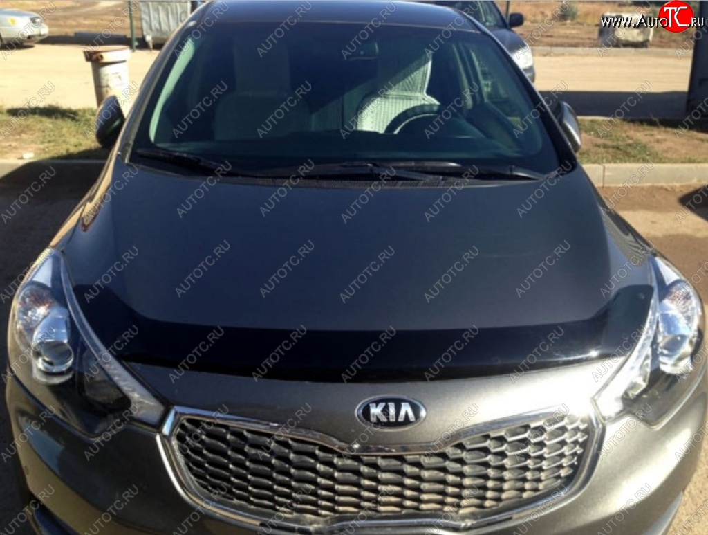 569 р. Дефлектор капота SIM KIA Cerato 3 YD дорестайлинг седан (2013-2016)  с доставкой в г. Керчь