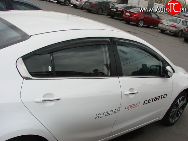 3 199 р. Дефлекторы окон (ветровики) 4 шт. Novline KIA Cerato 3 YD дорестайлинг седан (2013-2016)  с доставкой в г. Керчь