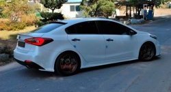 5 499 р. Накладки на задний бампер Drive  KIA Cerato  3 YD (2013-2016) дорестайлинг седан (Неокрашенная)  с доставкой в г. Керчь. Увеличить фотографию 2