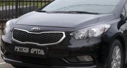 1 029 р. Реснички на фары RA  KIA Cerato  3 YD (2013-2016) дорестайлинг седан (Неокрашенные)  с доставкой в г. Керчь. Увеличить фотографию 2
