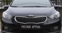 1 029 р. Реснички на фары RA  KIA Cerato  3 YD (2013-2016) дорестайлинг седан (Неокрашенные)  с доставкой в г. Керчь. Увеличить фотографию 3