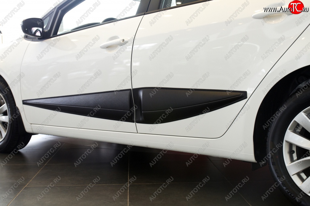 4 129 р. Молдинги RA (широкие, комплект на 4 двери)  KIA Cerato  4 BD (2018-2025) дорестайлинг седан, рестайлинг седан (Поверхность глянец (под окраску), Неокрашенные)  с доставкой в г. Керчь