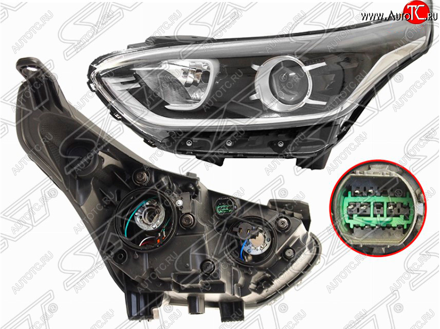 13 699 р. Левая передняя фара SAT  KIA Cerato  4 BD (2018-2021) дорестайлинг седан, дорестайлинг, хэтчбэк (Галоген)  с доставкой в г. Керчь