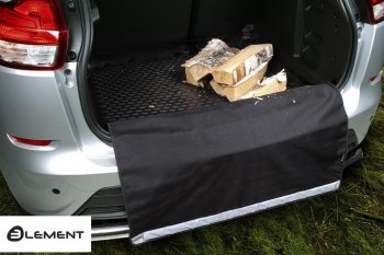 12 549 р. Коврик багажника с функцией защиты бампера Element Standard (полиуретан) KIA Cerato 4 BD дорестайлинг седан (2018-2021) (Черный)  с доставкой в г. Керчь. Увеличить фотографию 2