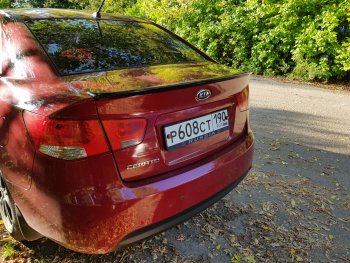 3 399 р. Лип спойлер АВТОКРАТ  KIA Cerato  2 TD (2008-2013) седан (Неокрашенный)  с доставкой в г. Керчь. Увеличить фотографию 2