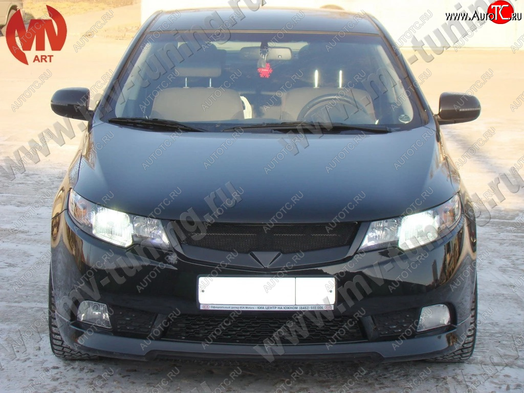 2 999 р. Решетка радиатора (без сетки) MV-Tuning KIA Cerato 2 TD седан (2008-2013) (Неокрашенная)  с доставкой в г. Керчь